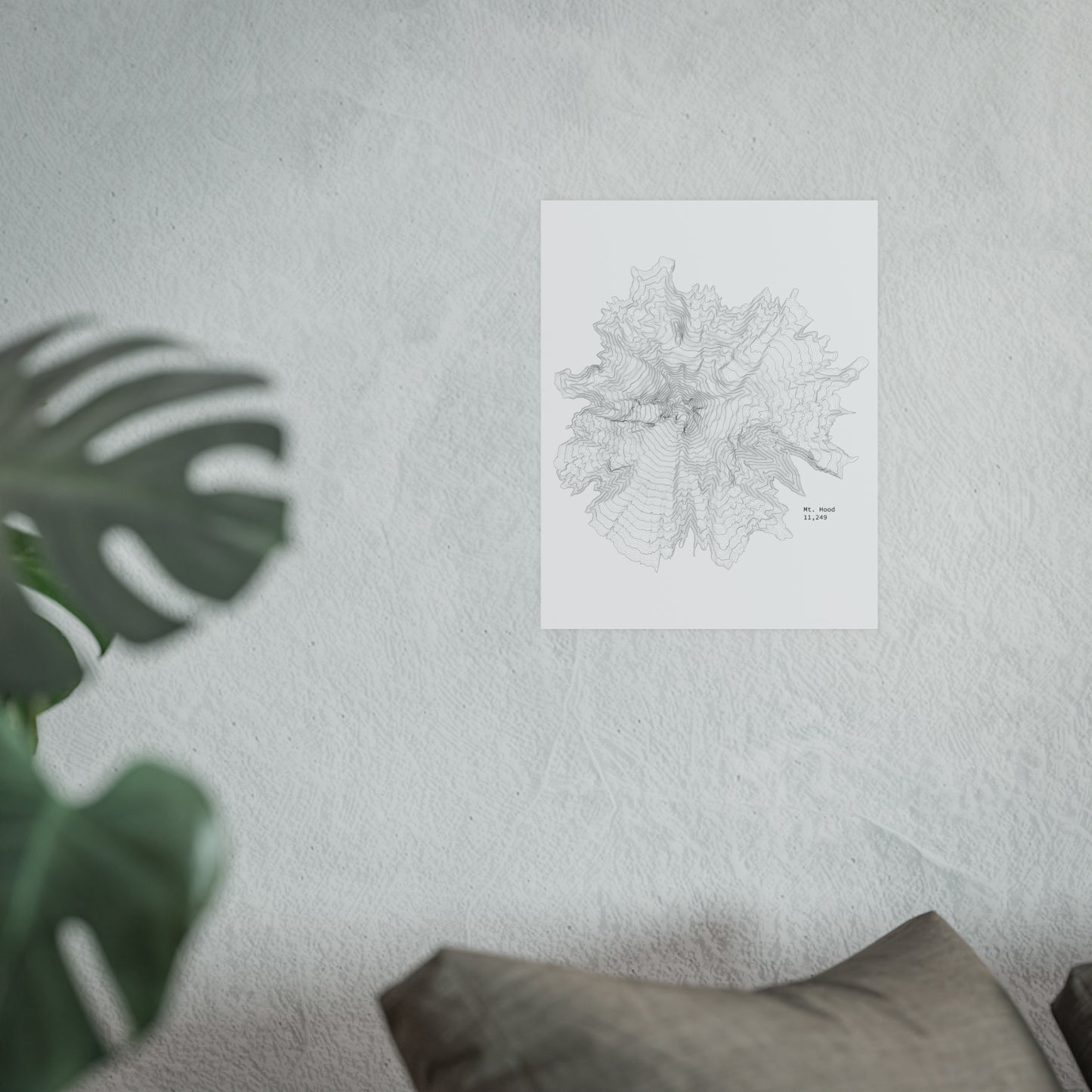 Mt. Hood Topographic Map Art Print