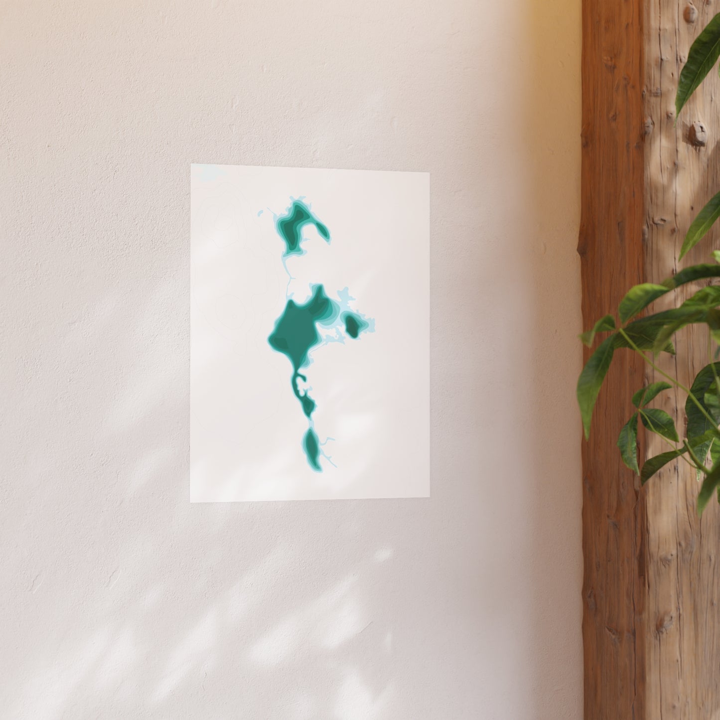 Geographic Art Print, Sparks Lake, Bend Oregon, Elegant Map Decor, Modern Home Decor, Unique Wall Art, Gift for Nature Lovers, PNW