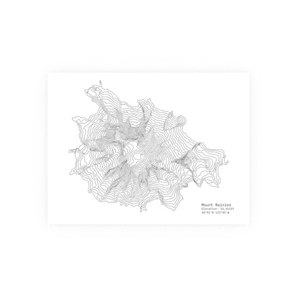 Geographic Art Print, Elegant Map Decor, Modern Home Decor, Unique Wall Art, Gift for Nature Lovers, Three Sisters Topo