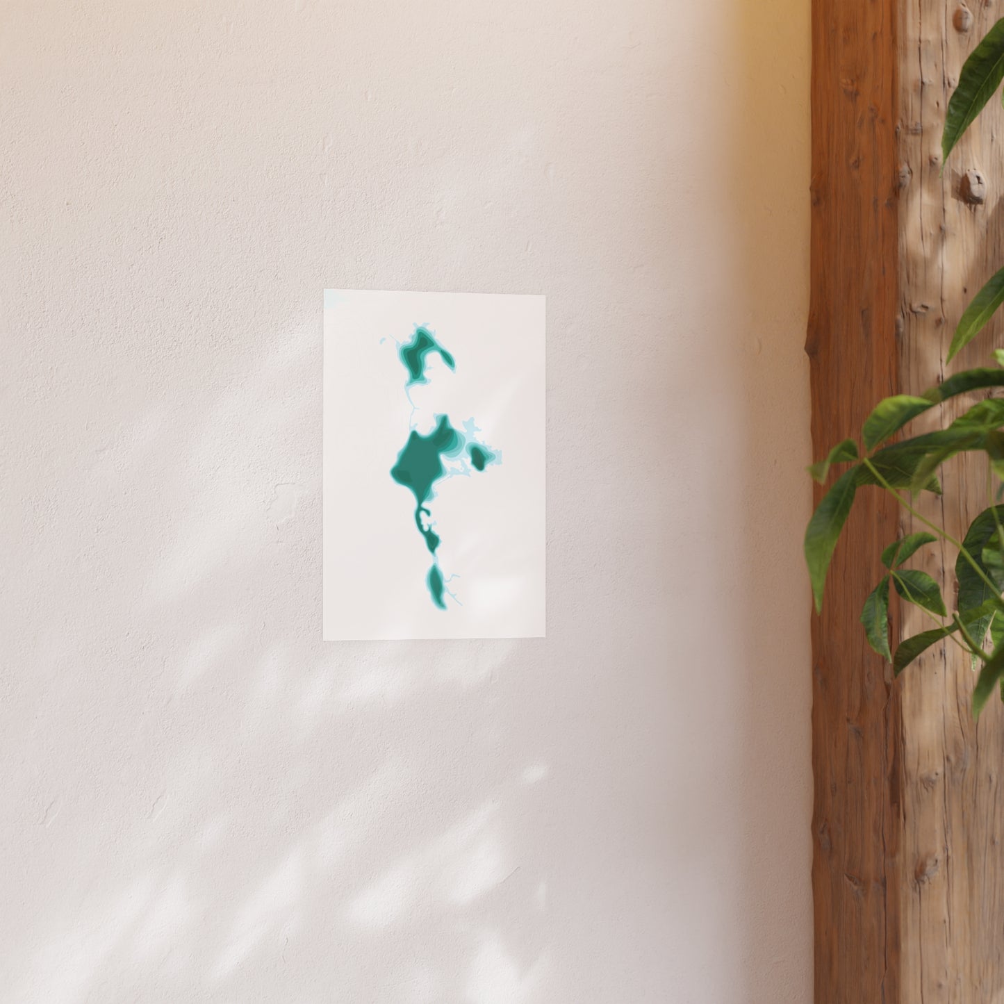 Geographic Art Print, Sparks Lake, Bend Oregon, Elegant Map Decor, Modern Home Decor, Unique Wall Art, Gift for Nature Lovers, PNW