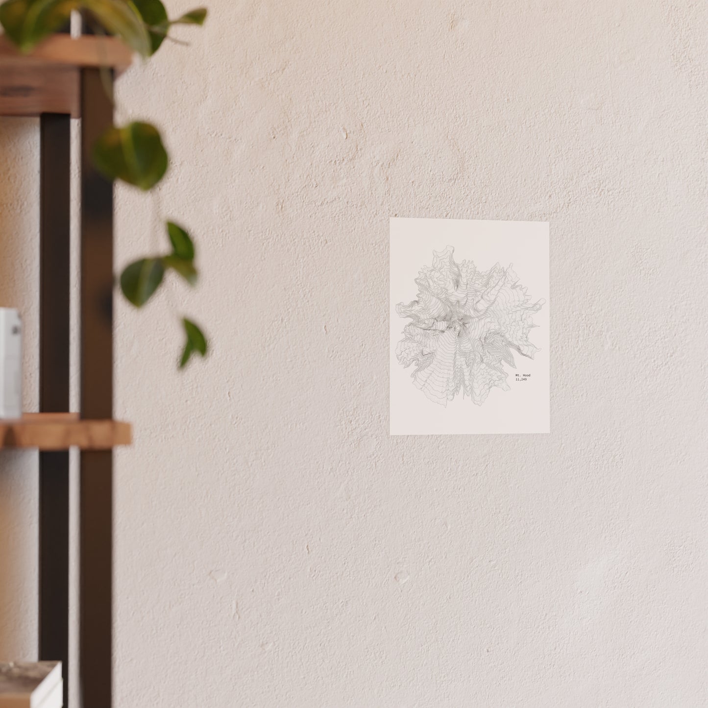 Mt. Hood Topographic Map Art Print