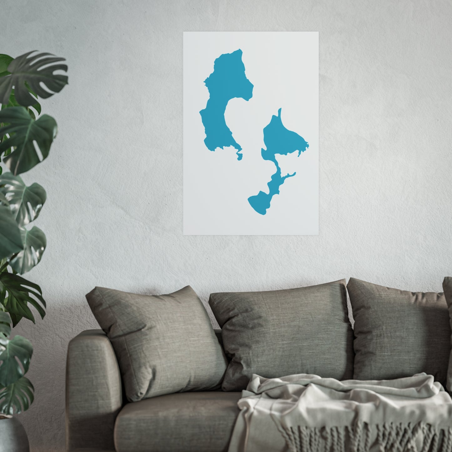 Geographic Art Print, Elk Hosmer Lake, Bend Oregon, Elegant Map Decor, Modern Home Decor, Unique Wall Art, Gift for Nature Lovers, PNW