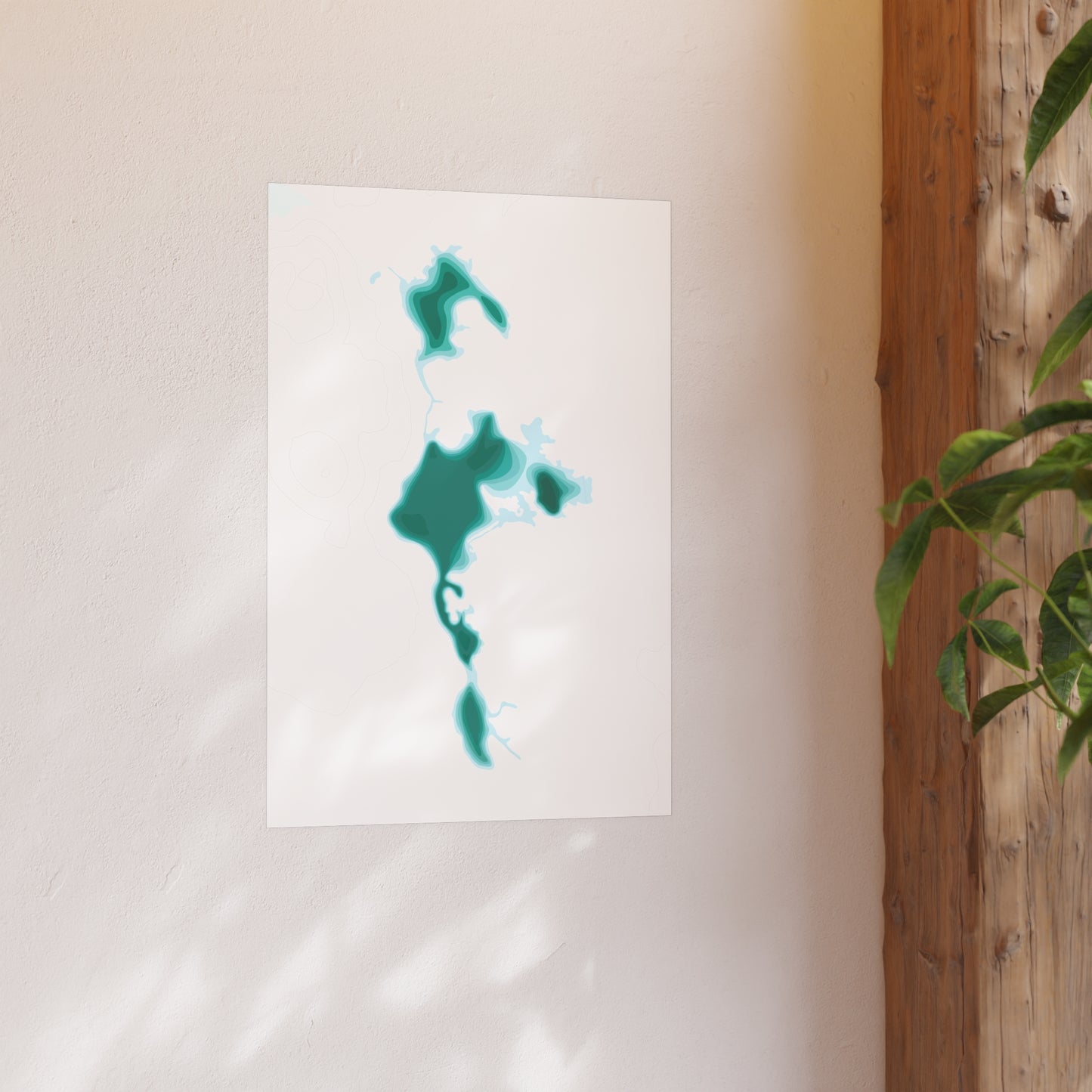 Geographic Art Print, Sparks Lake, Bend Oregon, Elegant Map Decor, Modern Home Decor, Unique Wall Art, Gift for Nature Lovers, PNW