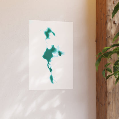 Geographic Art Print, Sparks Lake, Bend Oregon, Elegant Map Decor, Modern Home Decor, Unique Wall Art, Gift for Nature Lovers, PNW