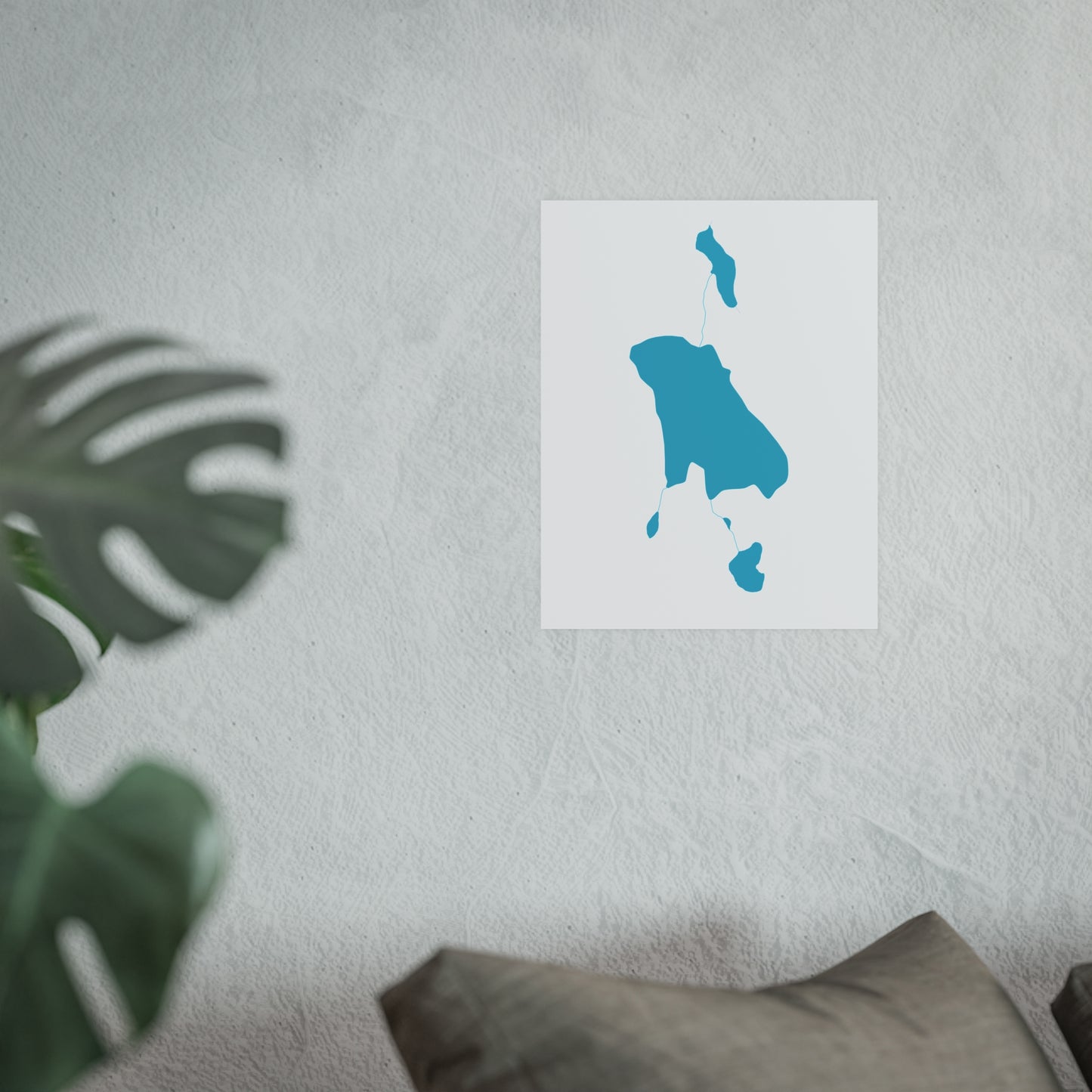 Geographic Art Print, Green Lakes, Bend Oregon, Elegant Map Decor, Modern Home Decor, Unique Wall Art, Gift for Nature Lovers, PNW