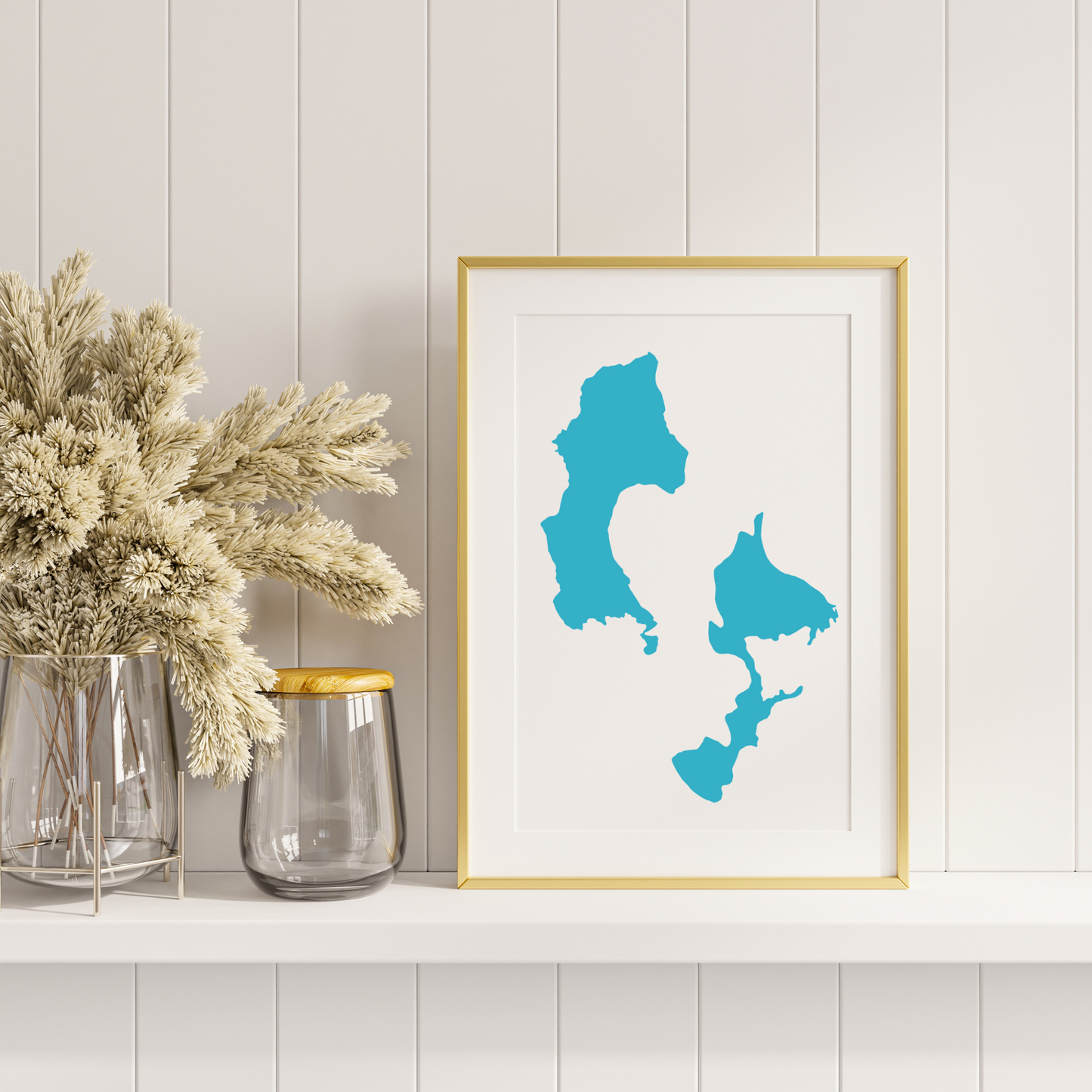 Geographic Art Print, Elk Hosmer Lake, Bend Oregon, Elegant Map Decor, Modern Home Decor, Unique Wall Art, Gift for Nature Lovers, PNW