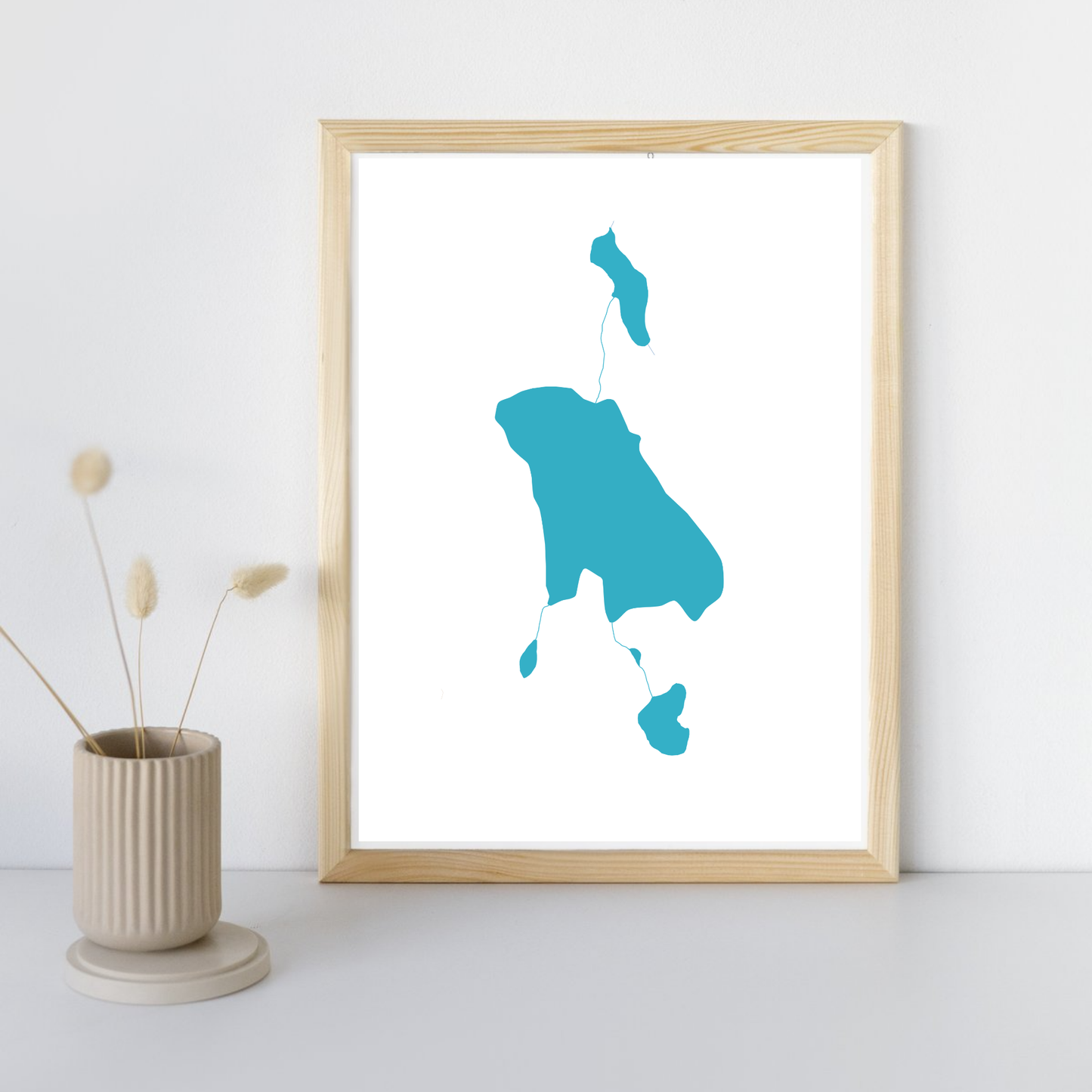 Geographic Art Print, Green Lakes, Bend Oregon, Elegant Map Decor, Modern Home Decor, Unique Wall Art, Gift for Nature Lovers, PNW