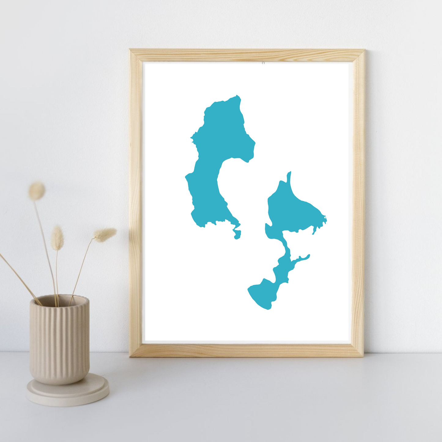 Geographic Art Print, Elk Hosmer Lake, Bend Oregon, Elegant Map Decor, Modern Home Decor, Unique Wall Art, Gift for Nature Lovers, PNW