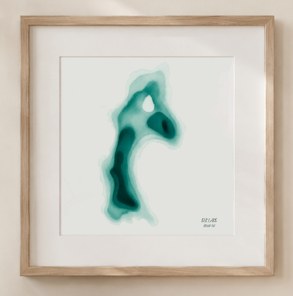 Elk Lake - Oregon Cascades - Matte Art Print on Watercolor Paper