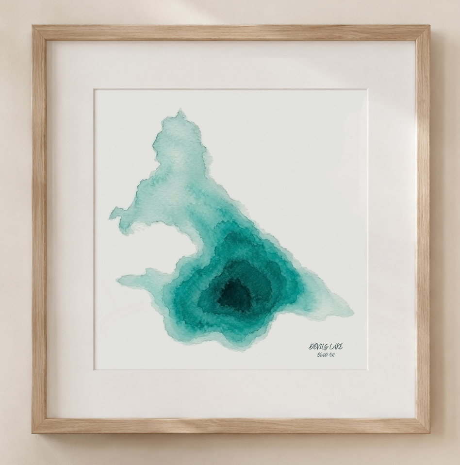 Devils Lake - Oregon Cascades - Matte Art Print on Watercolor Paper