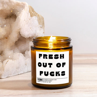 Fresh out of fucks funny candle gifts for moms and women