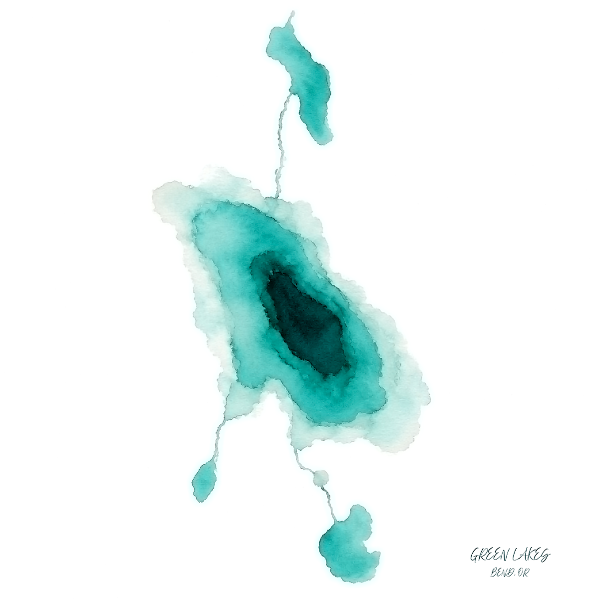 Green Lakes - Oregon Cascades - Matte Art Print on Watercolor Paper
