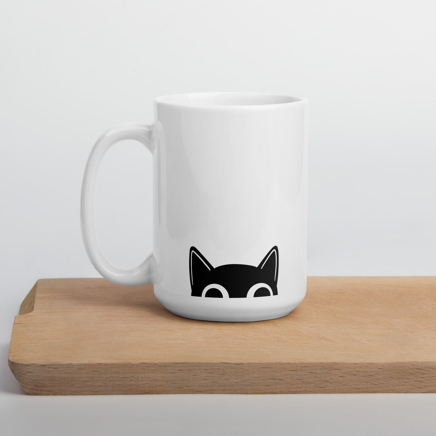 Snark Cat Minimalist Ceramic Mug - Plotting Your Downfall
