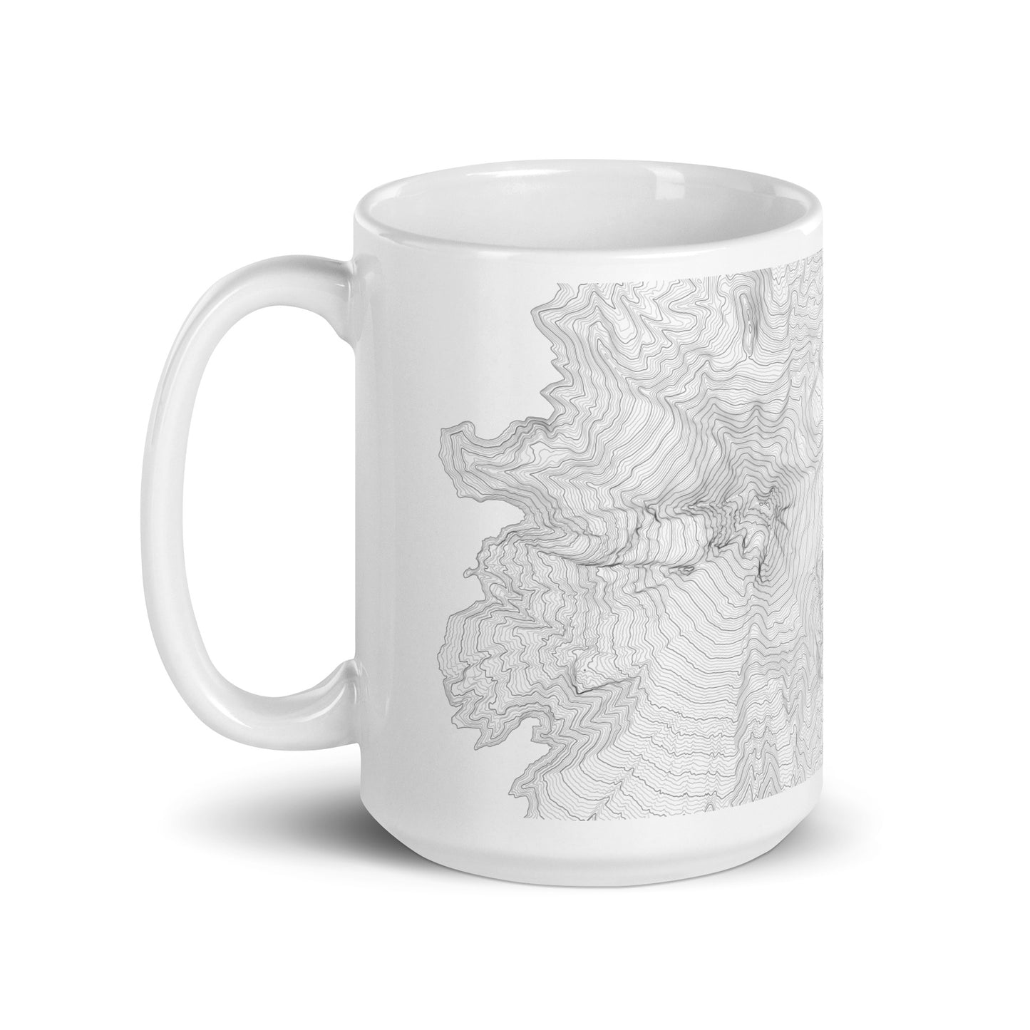 Mt Hood Topographic Map Coffee Mug, White Ceramic, Coordinates Design with Elevation Details