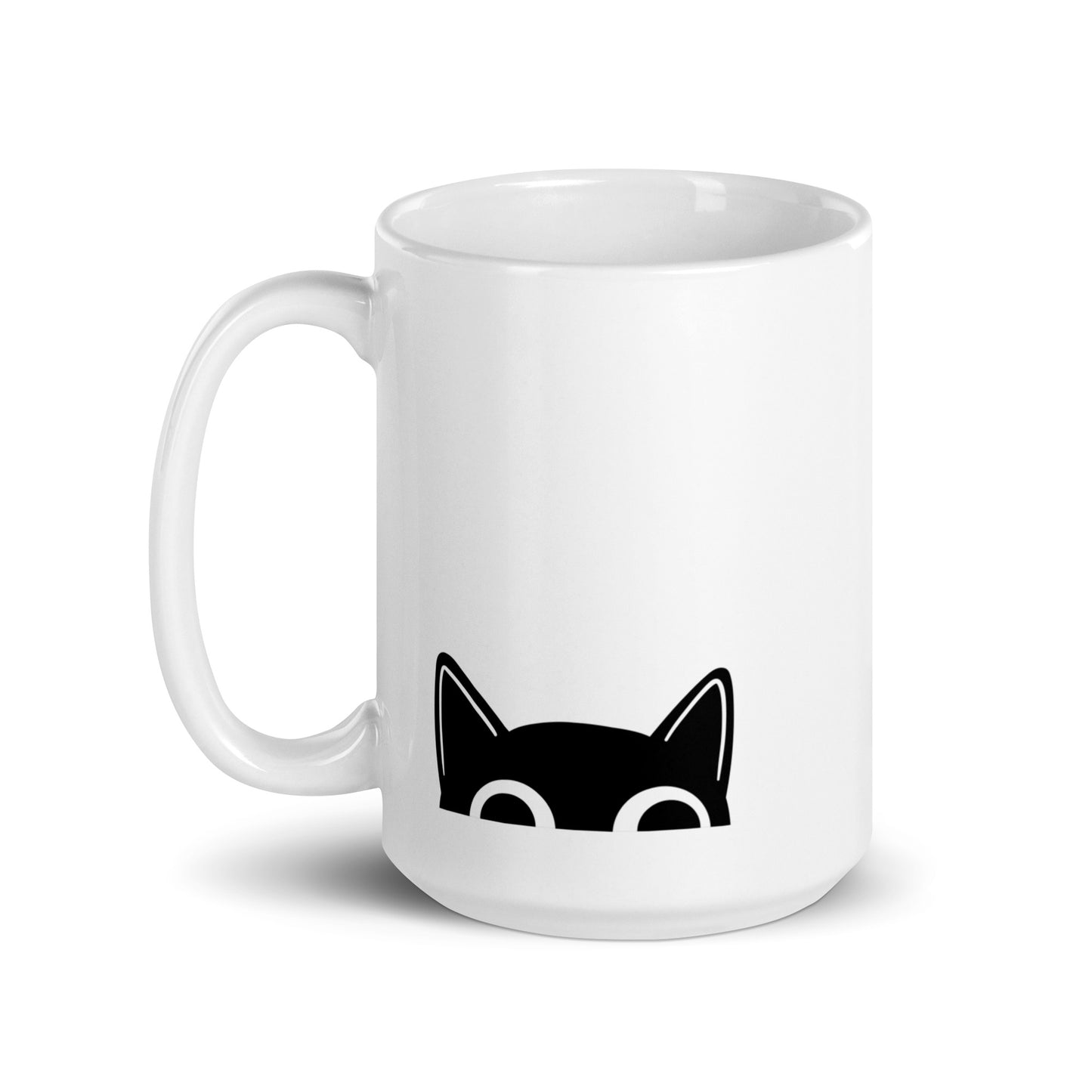 Snark Cat Minimalist Ceramic Mug - Judging you Silently