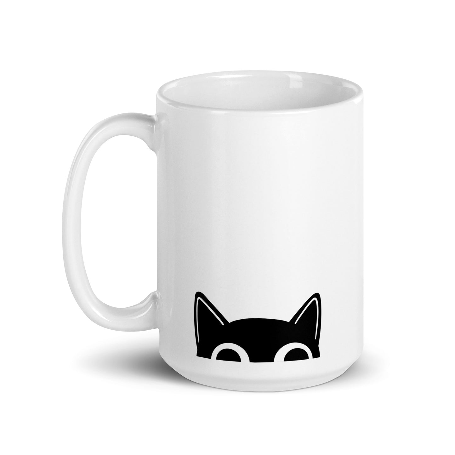 Snark Cat Minimalist Ceramic Mug - Plotting Your Downfall